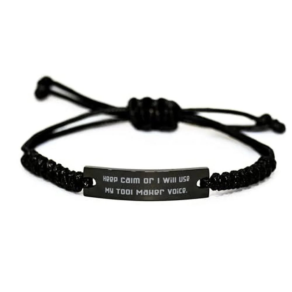 My Will I for Coworkers Gifts, or Rope Keep Inspirational Bracelet Use Colleagues Voice, Black Tool Tool Joke from amangny Maker Maker Calm