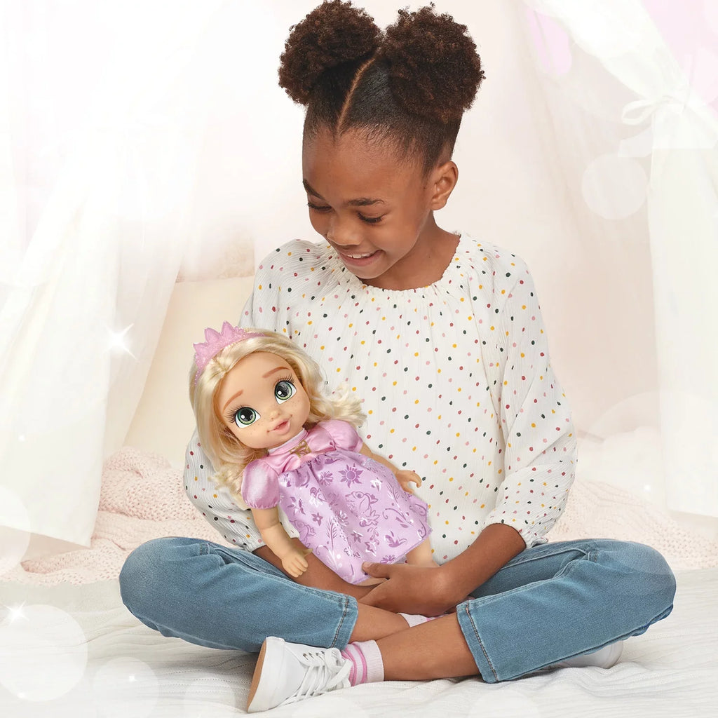 inch Disney 8 and Doll Bottle Rapunzel Baby Children Ages Tiara 2+ Deluxe Princess Includes for