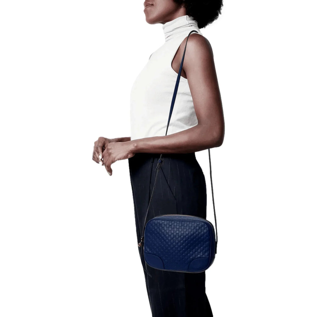 Bree Bag Gucci Microguccissima Crossbody Leather Caspian Blue
