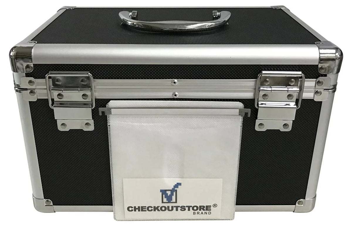 200 Aluminum Storage Black CD/DVD Sleeves Discs) Hanging (Holds Box CheckOutStore