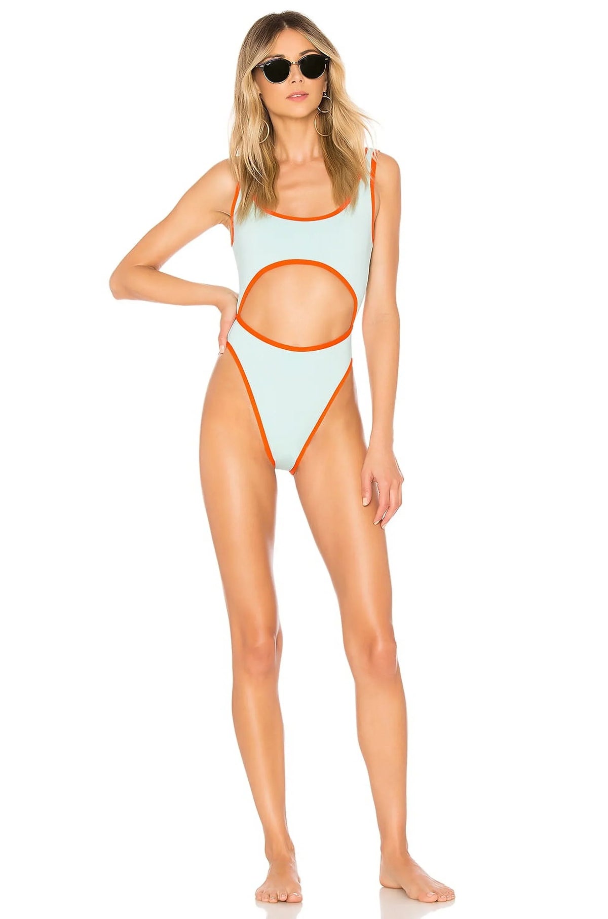 Swimsuit, US One TURQUOISE L*Space LIGHT 12 Out Piece Kira Cut