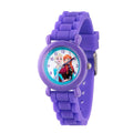 Plastic Watch, Strap and Time Girls' Teacher Frozen Purple Elsa Purple Silicon Anna