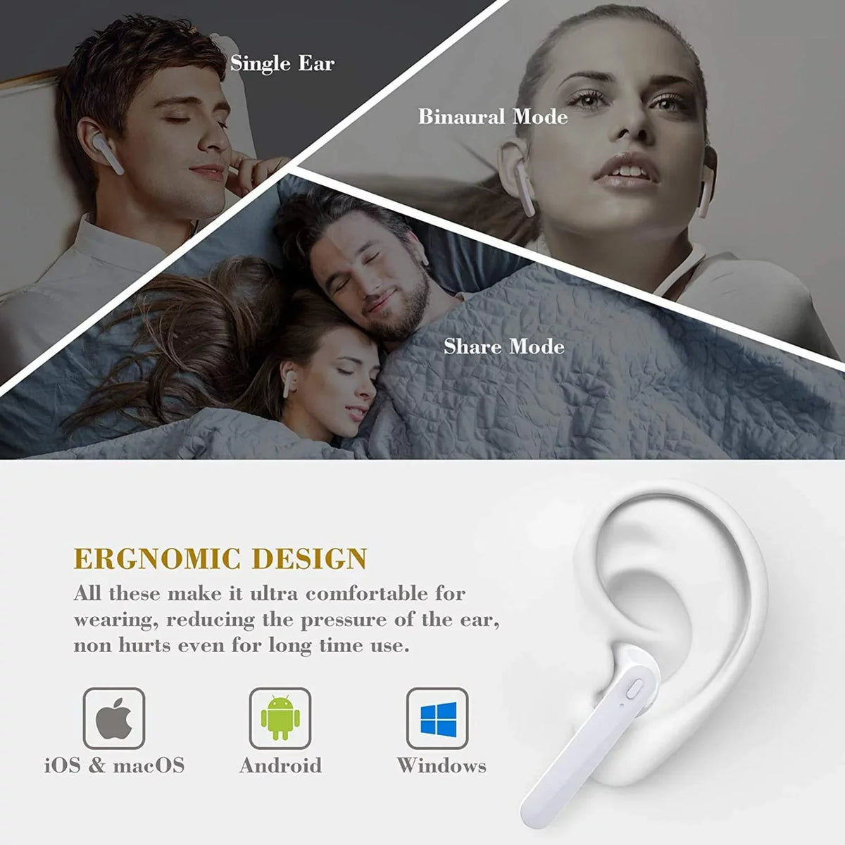 Google Hands-free B4K Earbuds 7a Wireless For Stereo Pixel Charging Case Headset True Mic TWS - Earphones, Headphones