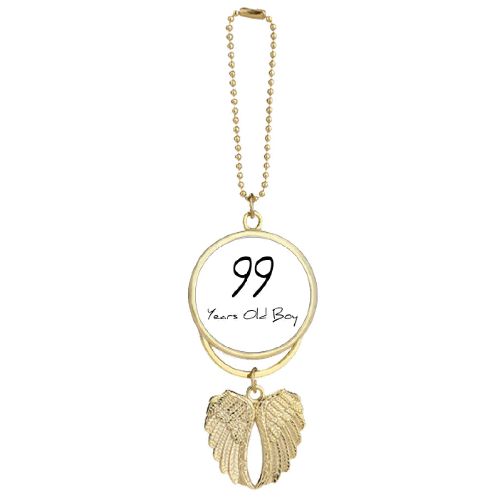Keychain Pendant Wing Age Boy 99 years Longevity old Angel Car