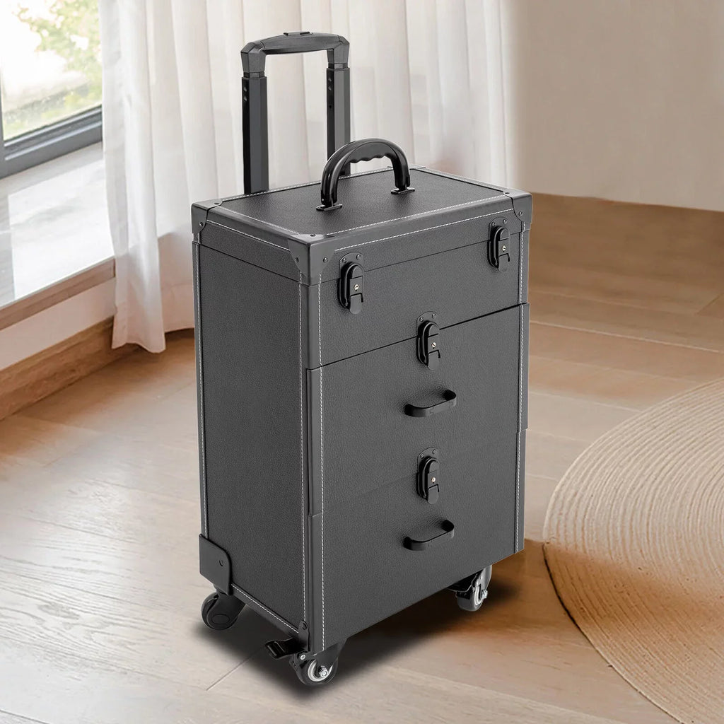 Organizer Miumaeov Rolling Box Nail Cosmetic Professional Storage Luggage Polish Case Trolley Train Makeup