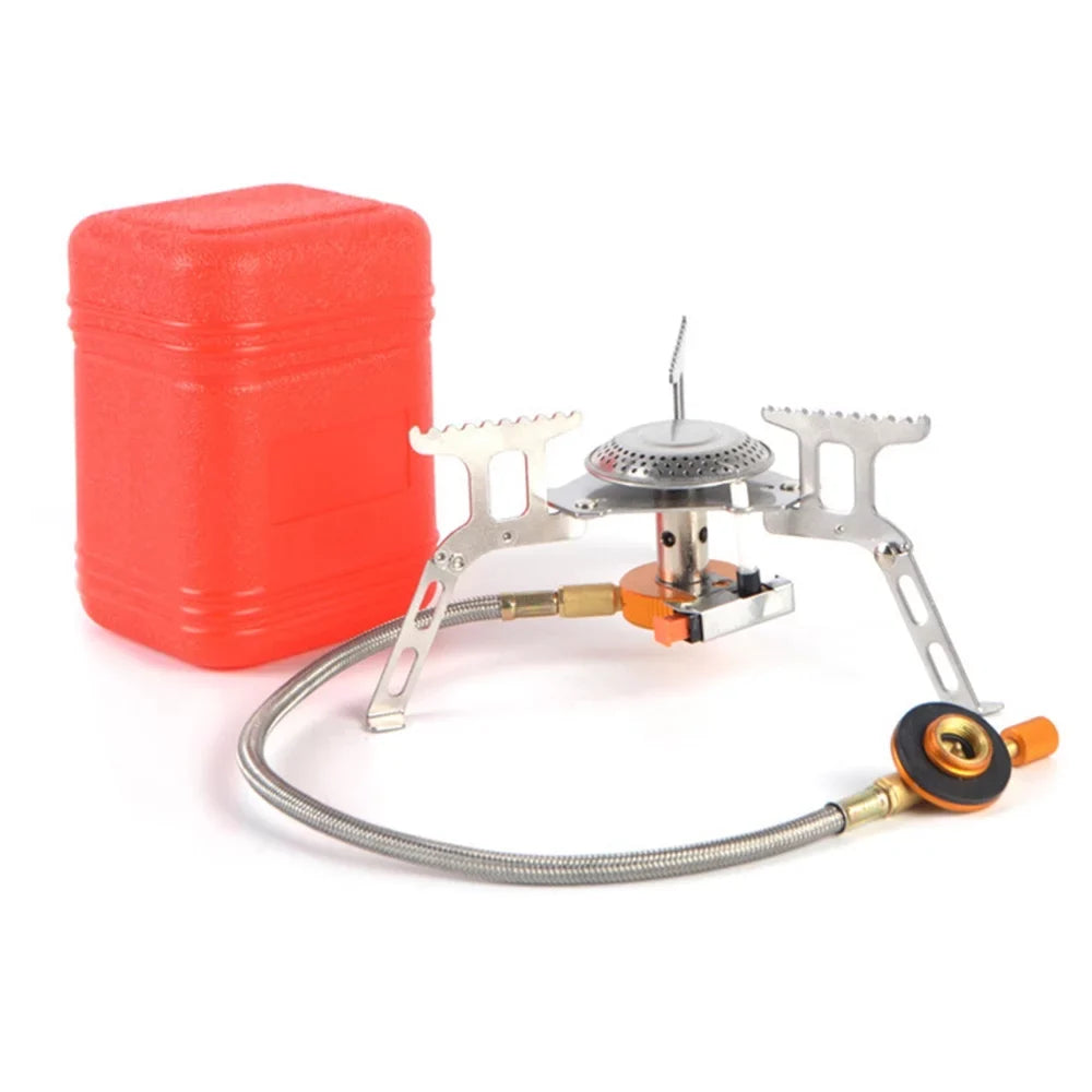 for Backpacking Stoves, Outdoor, Camping Windproof stove Lightweight Portable Silver