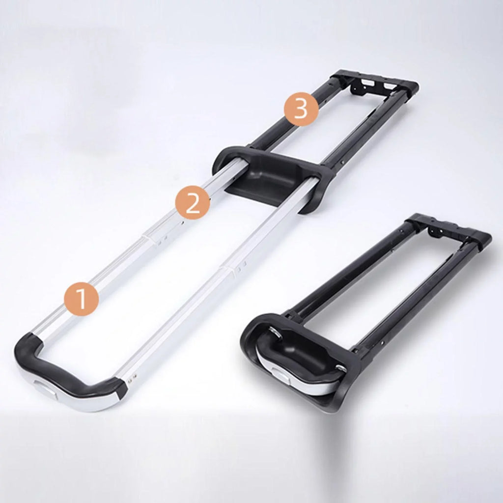 Cart Suitcase Sections Telescoping Luggage for Black Pull Trolley Bucket Handle, Three Rod, , Parts adjustable Ice Speaker Case Replacement