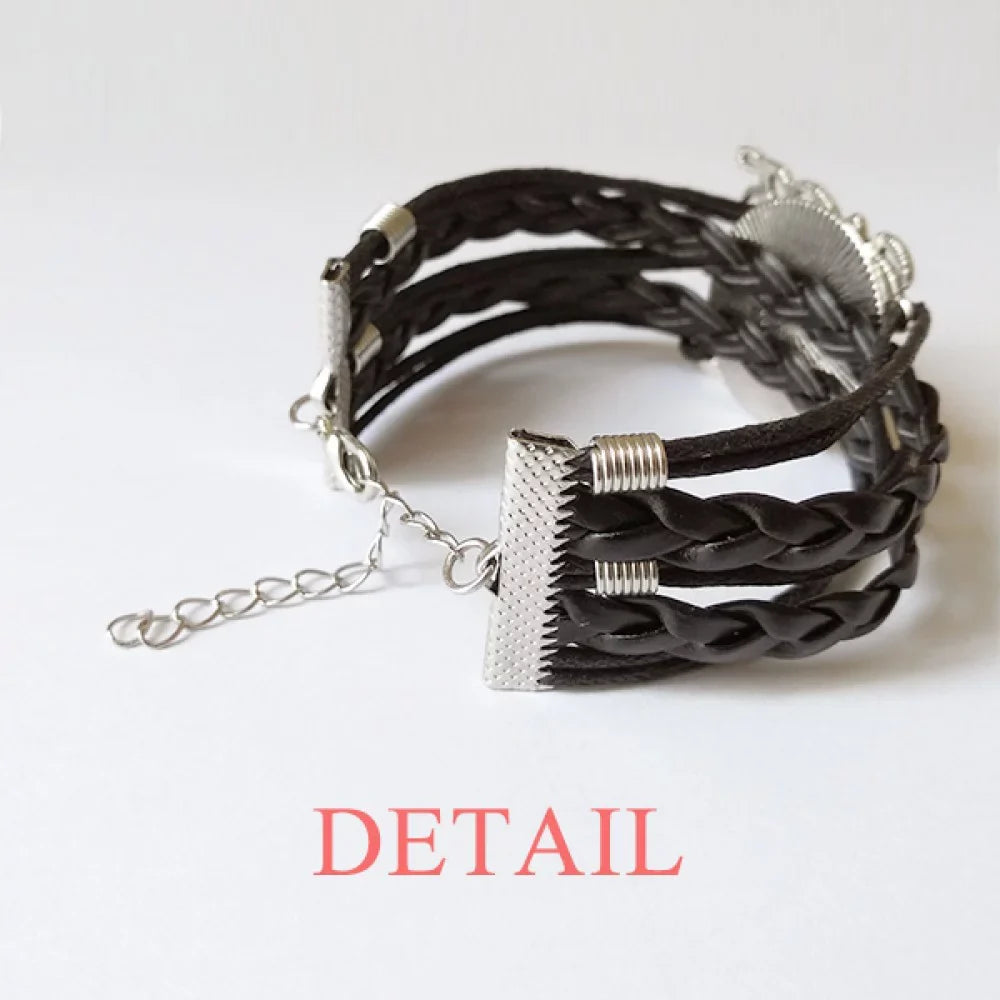 Separation Leather Rope Twisted Love Of Sorrow Poetry Accessory Bracelet Knitting Wristband Famous