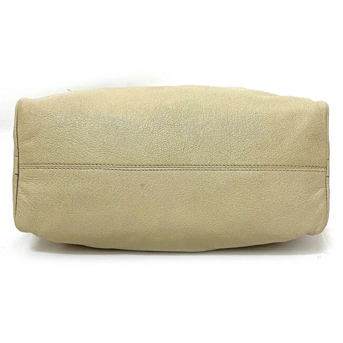 Pre-Owned Champagne Boston (Good) Gold Loewe Handbag Leather LOEWE 2way Lame Anagram Women's