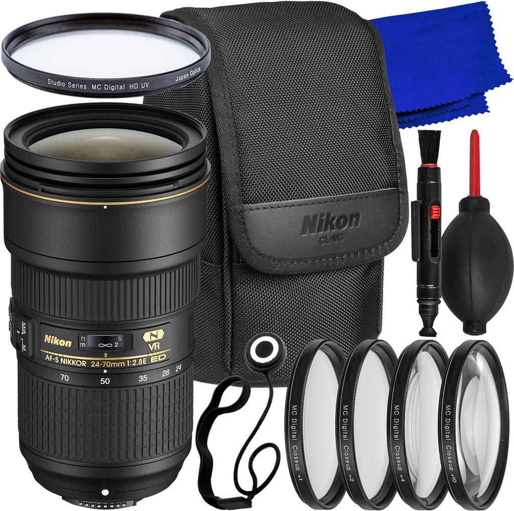 Bundle AF-S Nikon ED Lens 20052 VR f/2.8E - 24-70mm Accessory 7PC NIKKOR