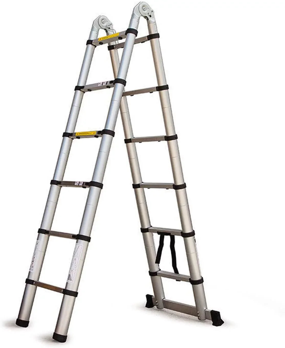 Folding Extension Ladder Multi-Purpose Aluminum 12.5FT/3.8M Ladder Dayplus Telescoping Portable A-Frame