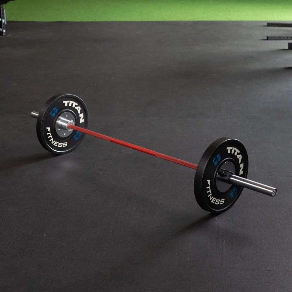 Lifting KG Multipurpose 20 LB, Barbell Olympic Fitness TITAN 28.5MM Power Red and 1,500 Barbell, Made Bar, USA Weightlifting Titan Cerakote Rated Series