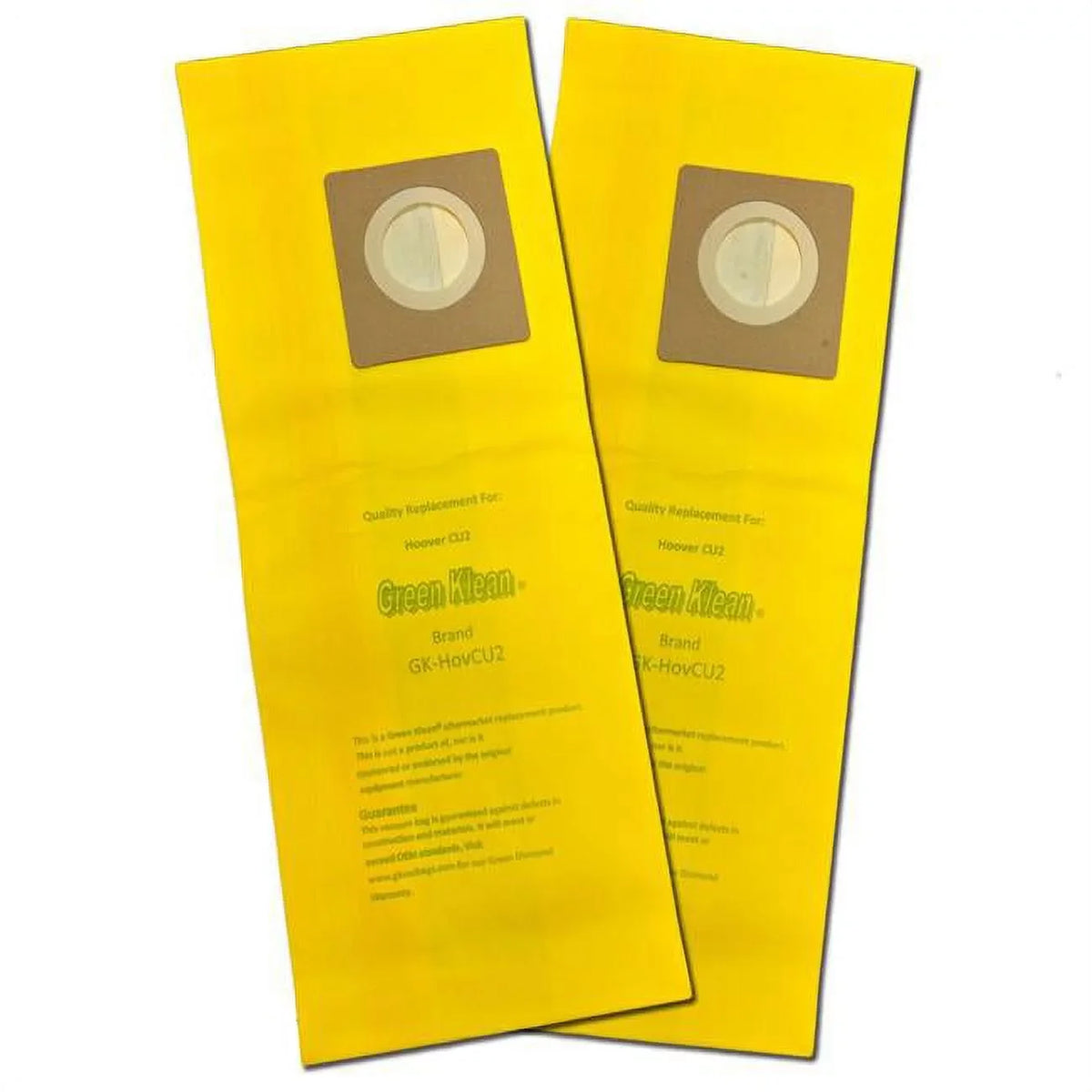 CH54113, Vacuum Type CU2 Klean 2 Hoovr Pack Bags Ply CH54115 CH54015, 100 of - Allergen Hushtone Replacement CH54013, Green