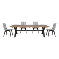 Eucalyptus Piece Set Island Live Edge Outdoor Dining 5 in Glendora and Rope
