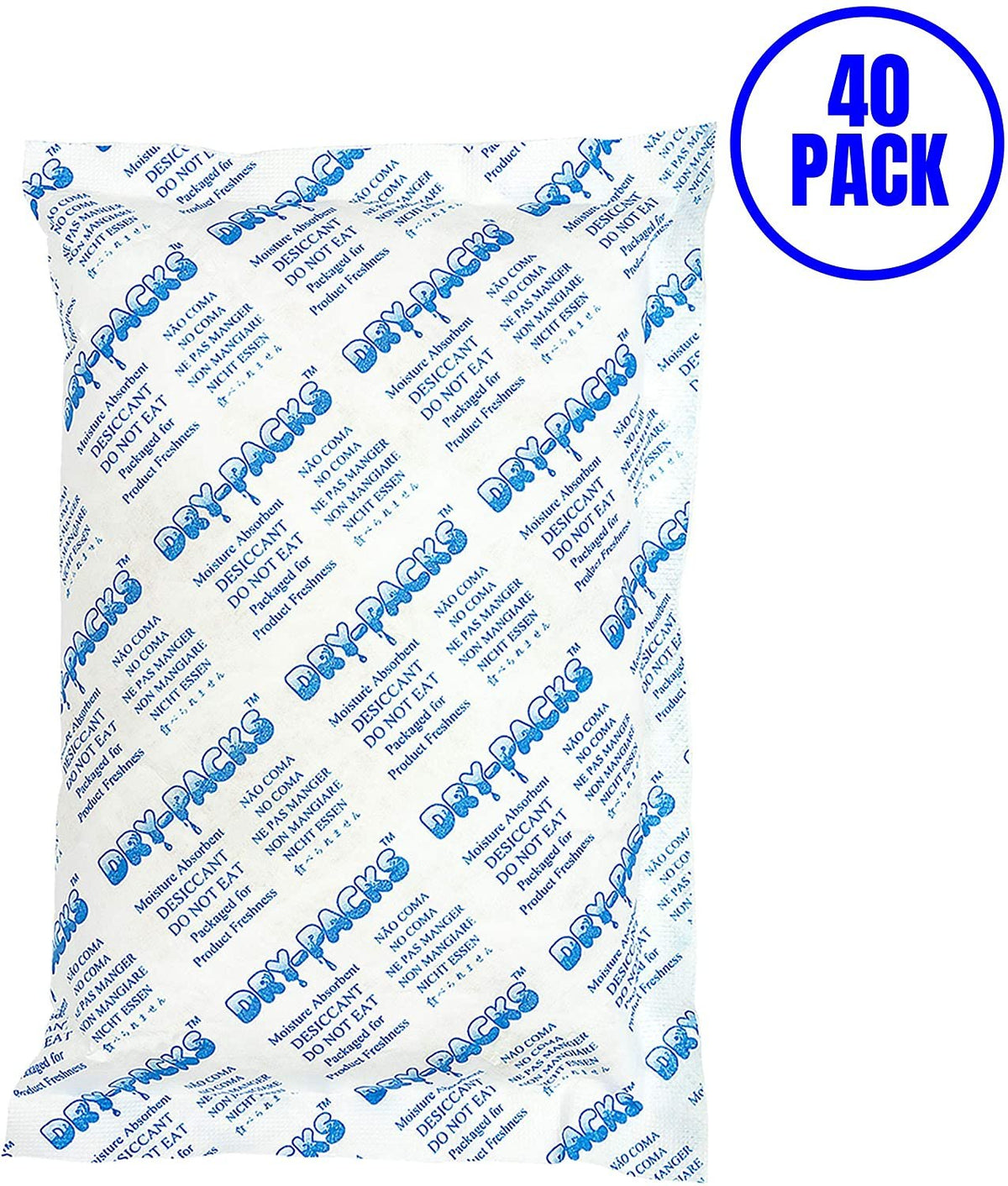 Tyvek Silica Rechargeable Dry-Packs in Moisture Gel 40PK Absorbs Industries Dehumidifier Gram Absorbent 448
