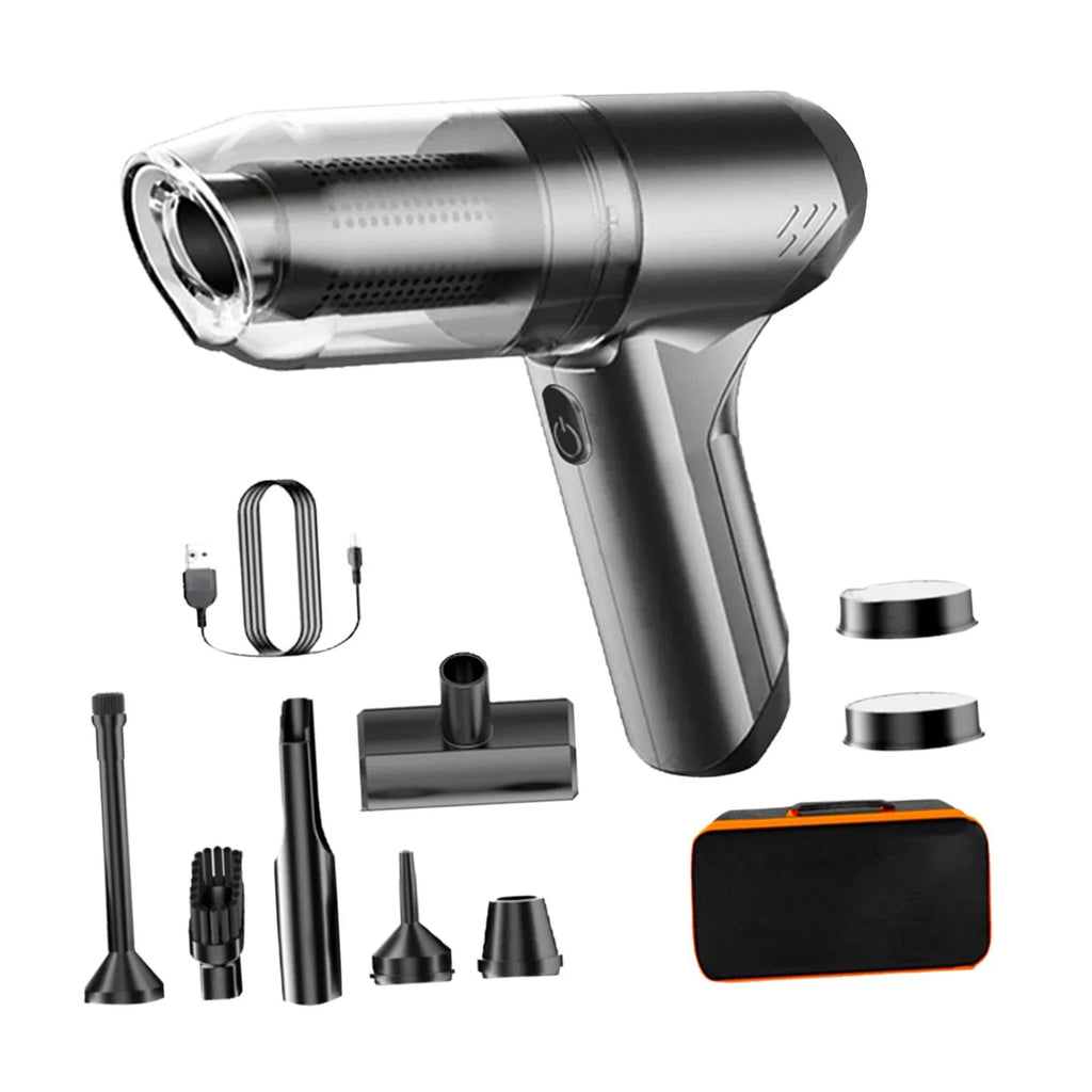 Suction with Cleaner Vacuum 12000PA Hand with bag Vacuum Dustbin Port Handheld 500ml gray Held