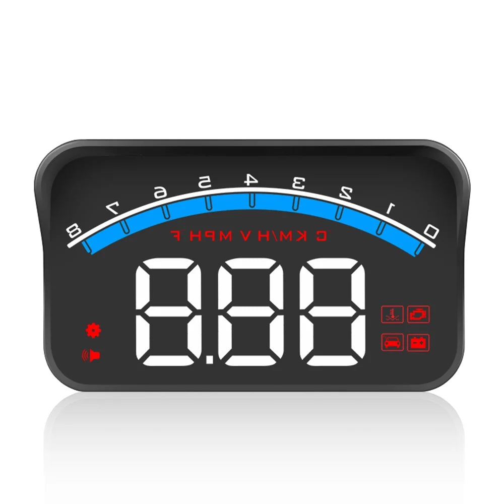 3.5" Projector Speed/Water Tachometer Display SUV Speedometer Temperature/Voltage Display II RV Truck Up LED Car ODB HUD Auto Carevas Head M6S Universal