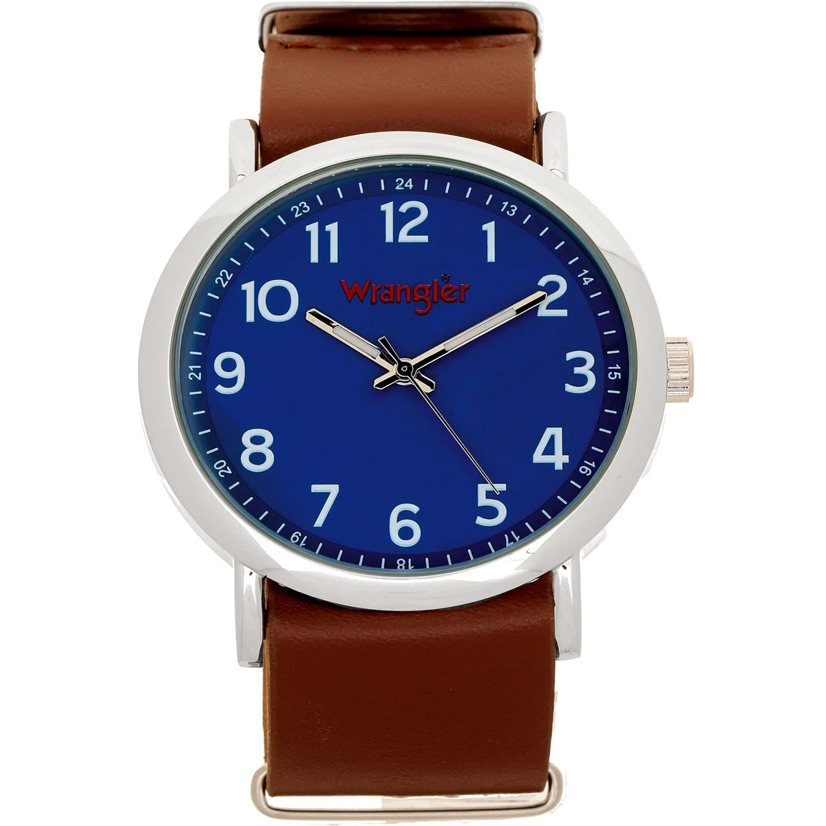 Dial, Wrangler Brown Nato Blue Style Watch Round Strap 45mm
