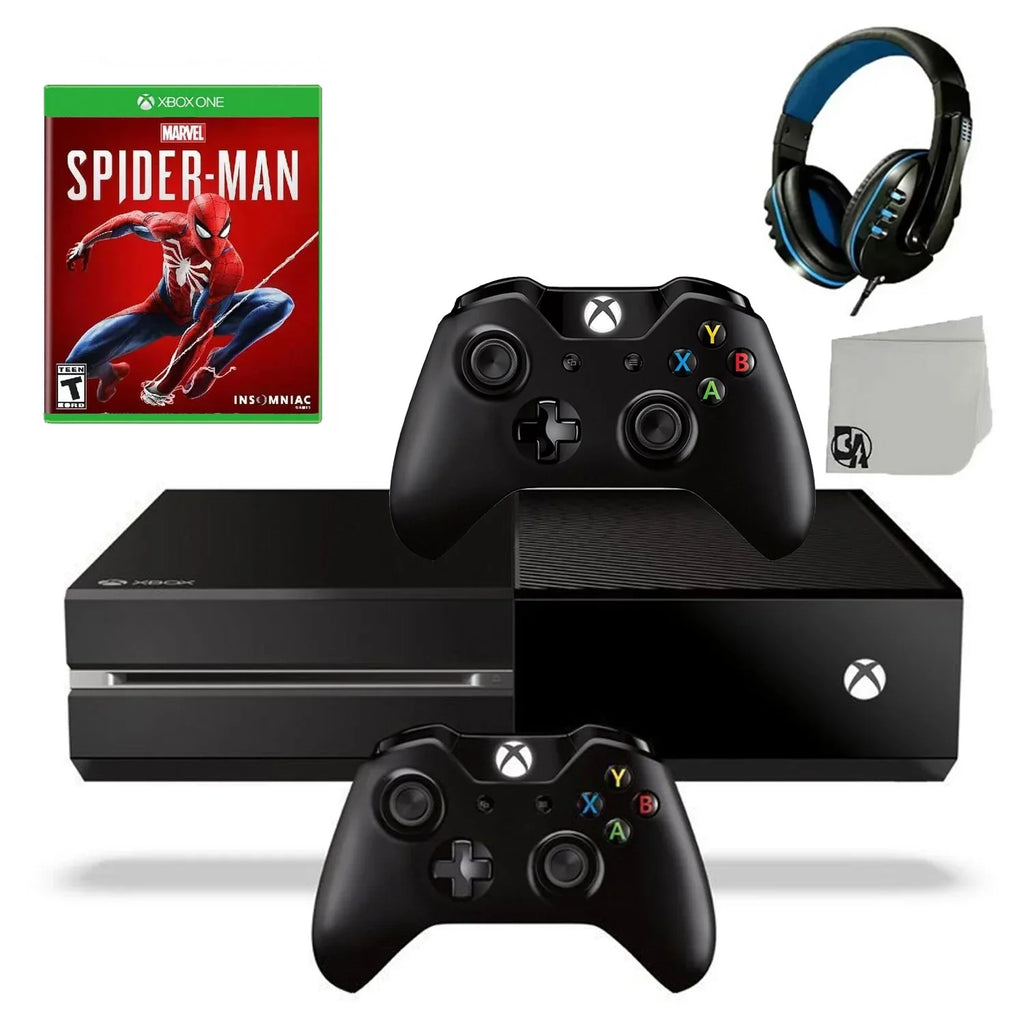Original Console Controller Game Xbox New BOLT 2 Black One With Spider-Man Included Bundle 500GB Gaming Headset Like Microsoft AXTION