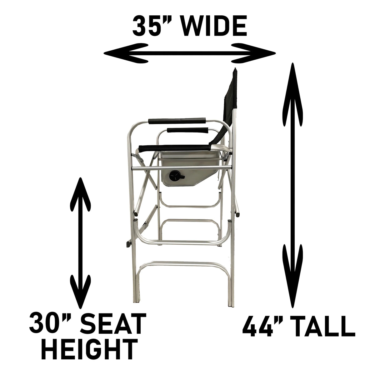 Tall Chair Folding Tools Extra-large Weight Pouch Tray Wide Directors and Frame Folding Tall Voyager with Chair Storage Light Body Travel Aluminum