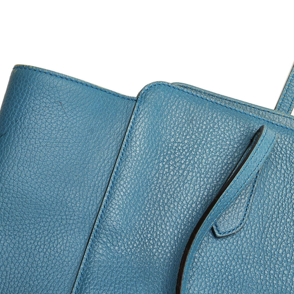 Swing Tote Blue Calf Women Bag Authenticated Leather Pre-Owned Medium (Good) Gucci