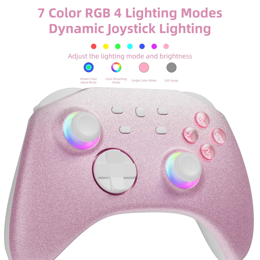 Pink Nintendo Wireless Violet Pokémon Switch Switch/OLED/Lite, Upgraded PC/IOS/Android/Steam for Game Pro for Controller and Switch Remote Disc