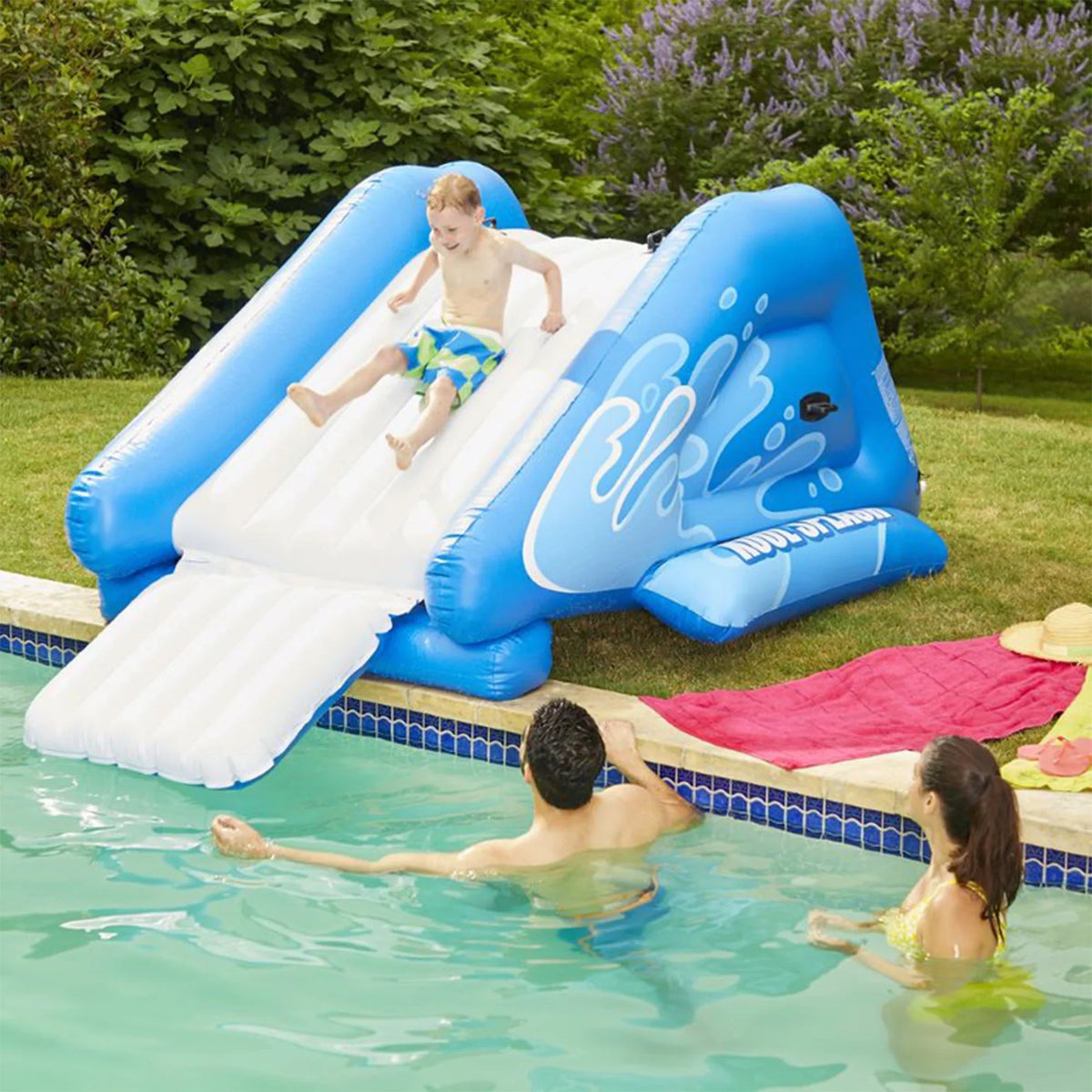 Blue with Center Play Swim Kool & x 8.5' Center, 5.75' White Intex Splash