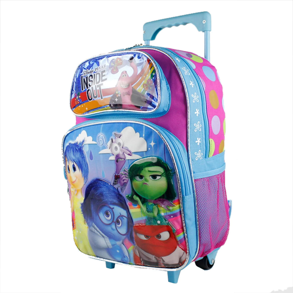 Size (16in) Backpack Pixar's Full and Blue Purple Inside Rolling Out