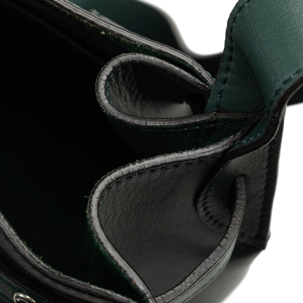 Bag Green (Good) DrawstringBag Pre-Owned Bucket Unisex Calf Bag Big Leather Authenticated Celine Bucket
