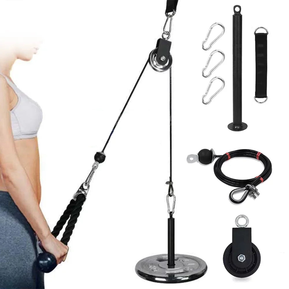 System Gym Detachable Arm 360 Tomfoto Degree Triceps Rotation Super-Silent Loading Strength Attachment with Pin Cable Upgraded Home Machine Fitness Biceps Pulley Pulley Training Equipment Workout