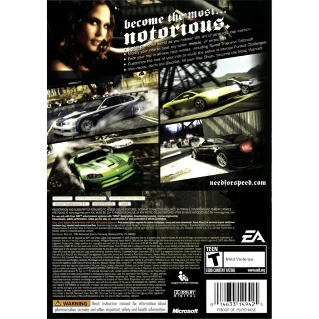Most Wanted Speed: 360 for Xbox | Need
