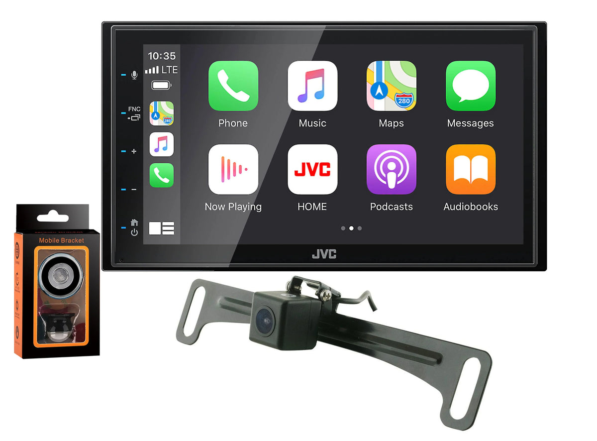 Holder Camera & w/ Monitor+Absolute Magnet CAM900 JVC Phone Rearview Receiver KW-M56BT fixed Multimedia Touchscreen 6.75" Digital