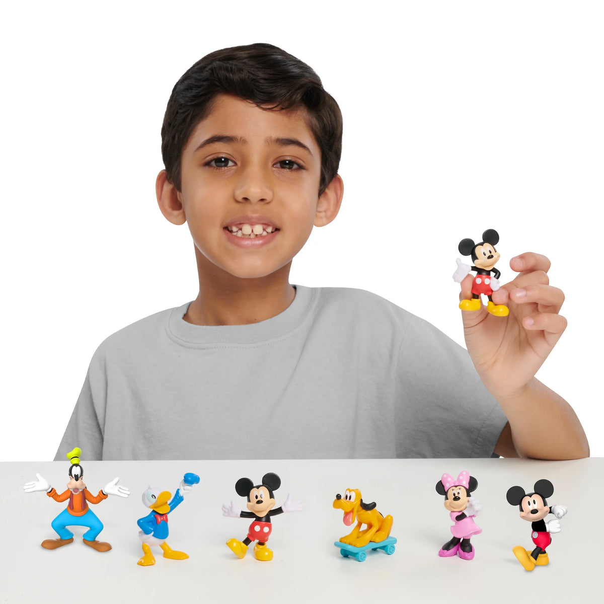 Mickey Officially Figure Licensed Ages Toys 3 Gifts Disney and Presents for Collectible Mouse Junior Set, Kids Up,