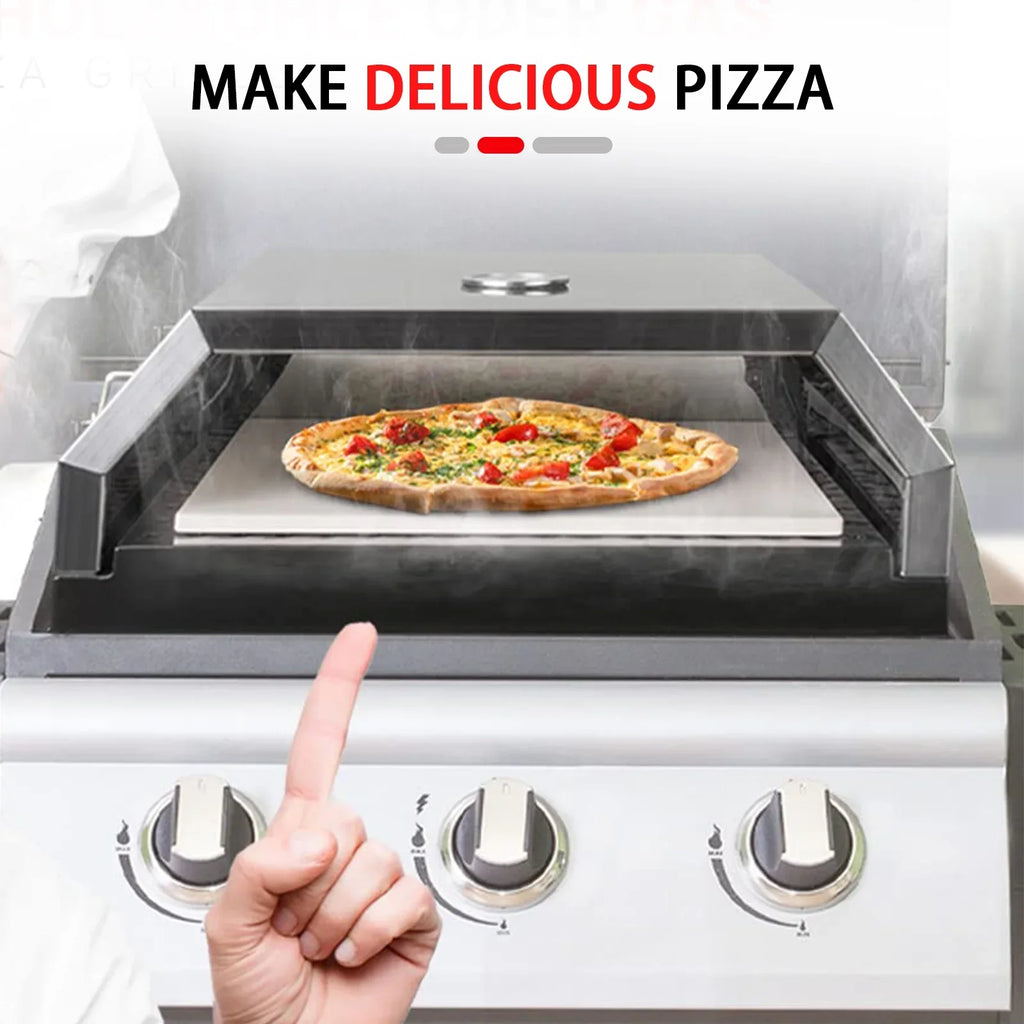 BBQ Handles, & Pizza Oven Charcoal Top Carry BBQ Oven, Fits Home-made Any Pizza Easy Pizza Gas On Portable Grill, Oven, Grill