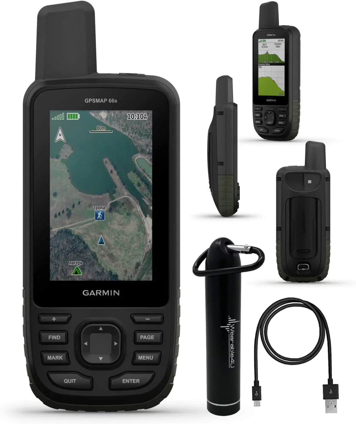 GPSMAP Garmin Handheld Bank Multisatellite Rugged Power with GPS 66s 3"