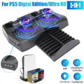 14 Disk Cooling For Fans PS5 Games Charging Slot Stand Dock Controller w/Console
