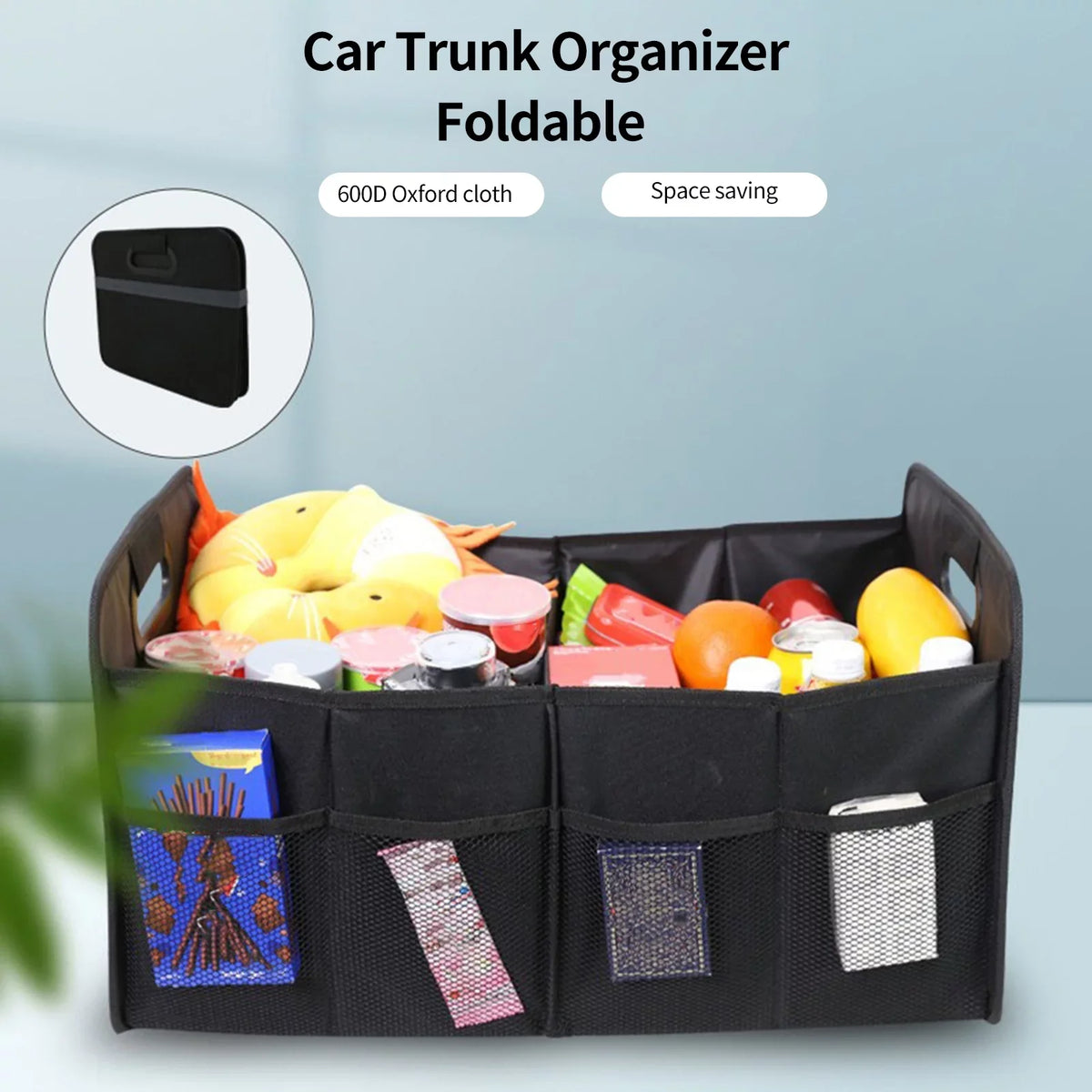 Automotive Car Organizer Folding Car Storage moobody Organizer Oxford Cloth 55L Cargo Box Trunk Car Trunk Box Storage
