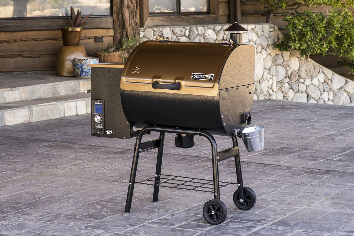 Smoke - Camp Ash Patented PID Smoker Controller Pellet Feature, Cleanout with Chef Grill Temperature 10 Bronze PG24STXB Settings,
