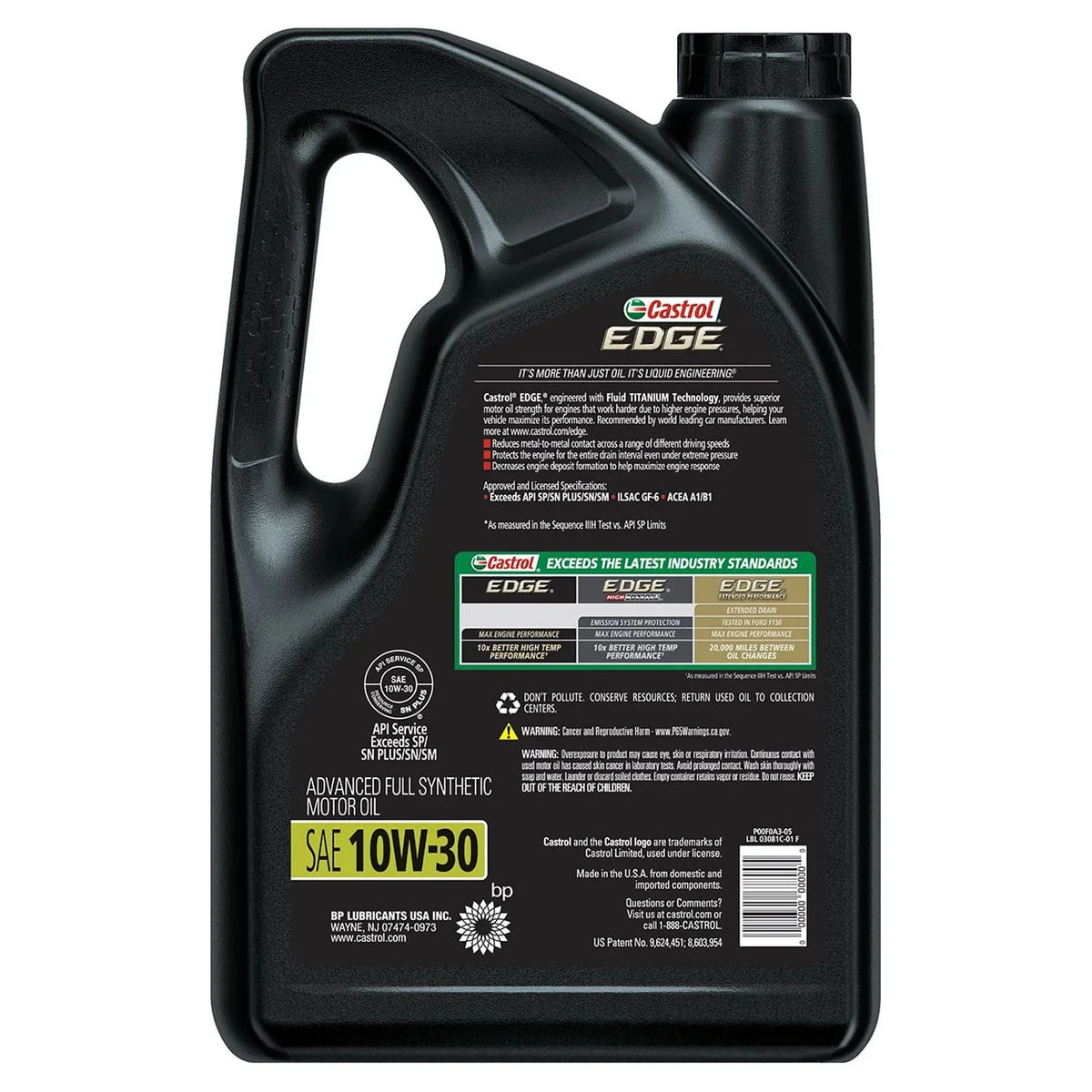 Motor Edge Advanced Castrol Quarts 5 Synthetic Oil, 10W-30 Full