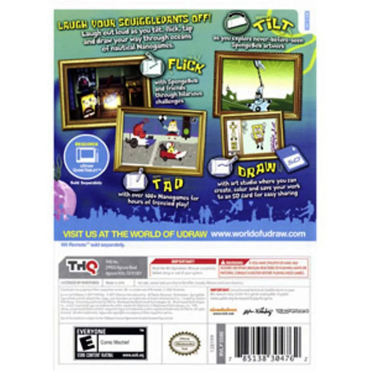 (Nintendo uDraw Wii) THQ SquigglePants SpongeBob
