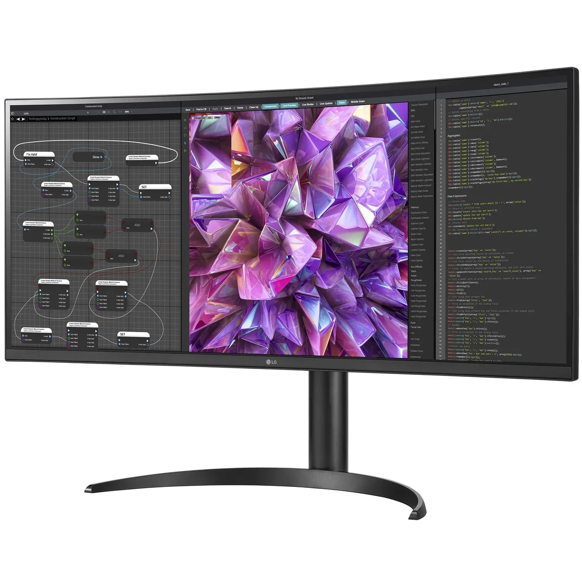 KVM IPS LG Curved 34WQ75C-B HDR UltraWide Monitor Built-in QHD 10 34"