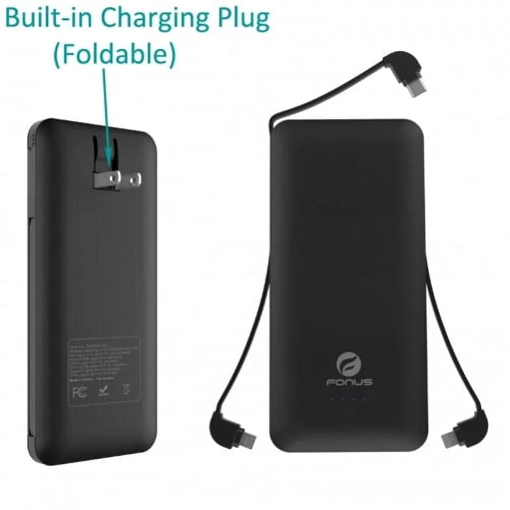 A20 Backup AC Portable - Port A6 Plug - Battery Alpha Power Sony 1 A50 10000mAh A9 Bank Galaxy Sonim Charger Fold Halo for XP3 USB Xperia Adapters Samsung A10e Built-in A1A XP8