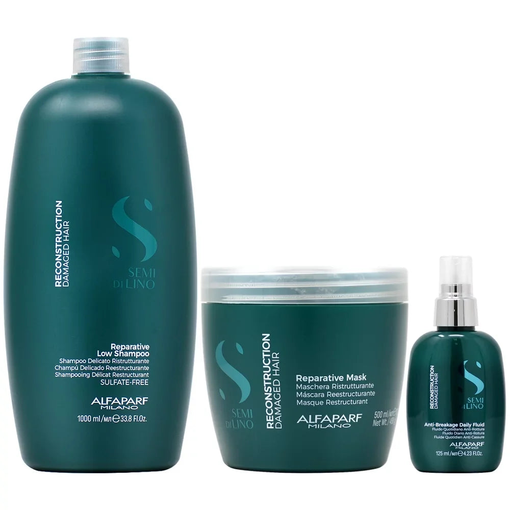 & Alfaparf Semi Lino & 33.8oz Reconstruction Mask Fluid Di 16.9oz Shampoo 4.23oz Reparative
