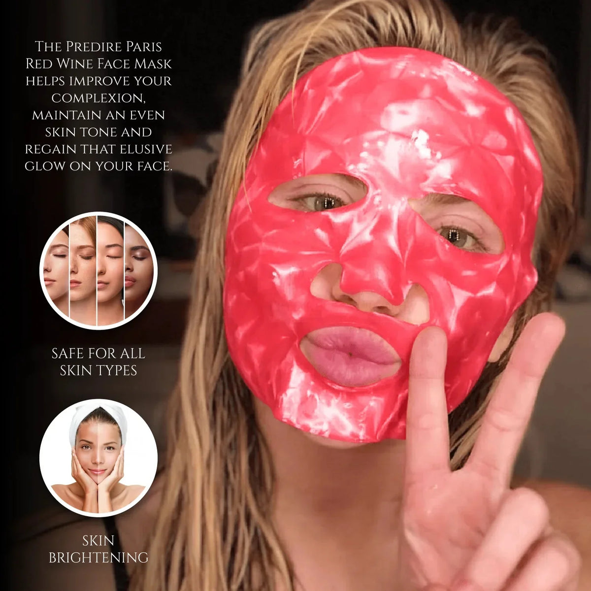 Wine Red Anti-Aging Facial Single - Mask Mask