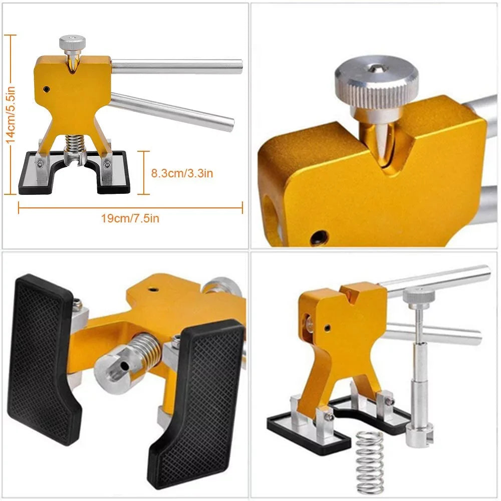 Dent Kits Dent PDR K06 Puller Bridge with DIY kit, Dent Paintless - Car Repair Auto Puller GLISTON Golden DENT Removal
