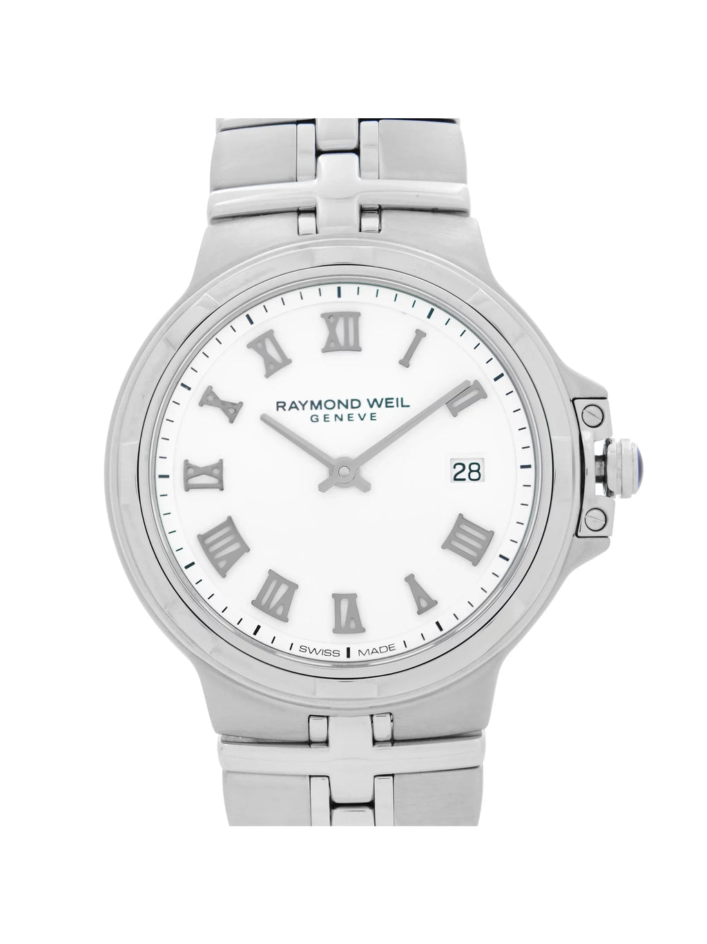 Parsifal Watch Dial Weil Raymond Roman Steel 5180-ST-00300 Quartz White Ladies