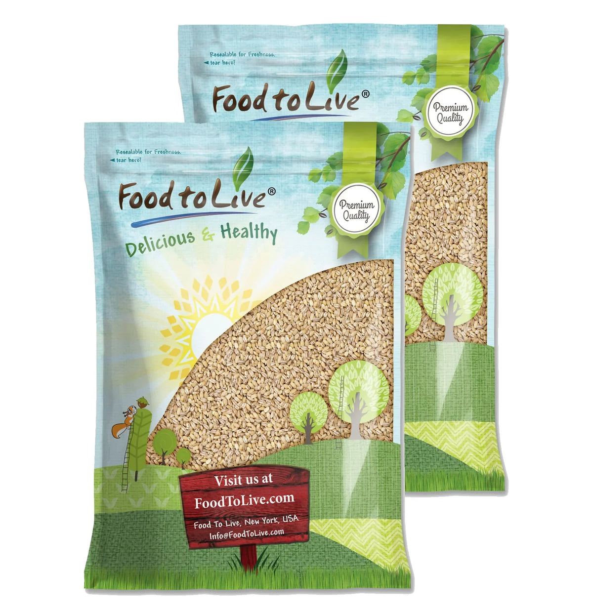 Barley, by Raw Kosher, 25 Vegan, — Food to Pearled Live — Pounds