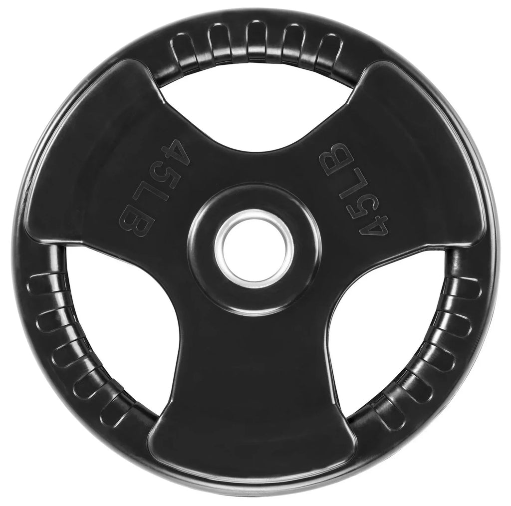 Weight (New) Set Grip Plate 395 French ft Bar w/7 Rubber lbs Fitness Olympic