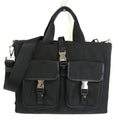 Shoulder Leather,Nylon Bag Prada Black Pre-Owned Women,Men (Good)