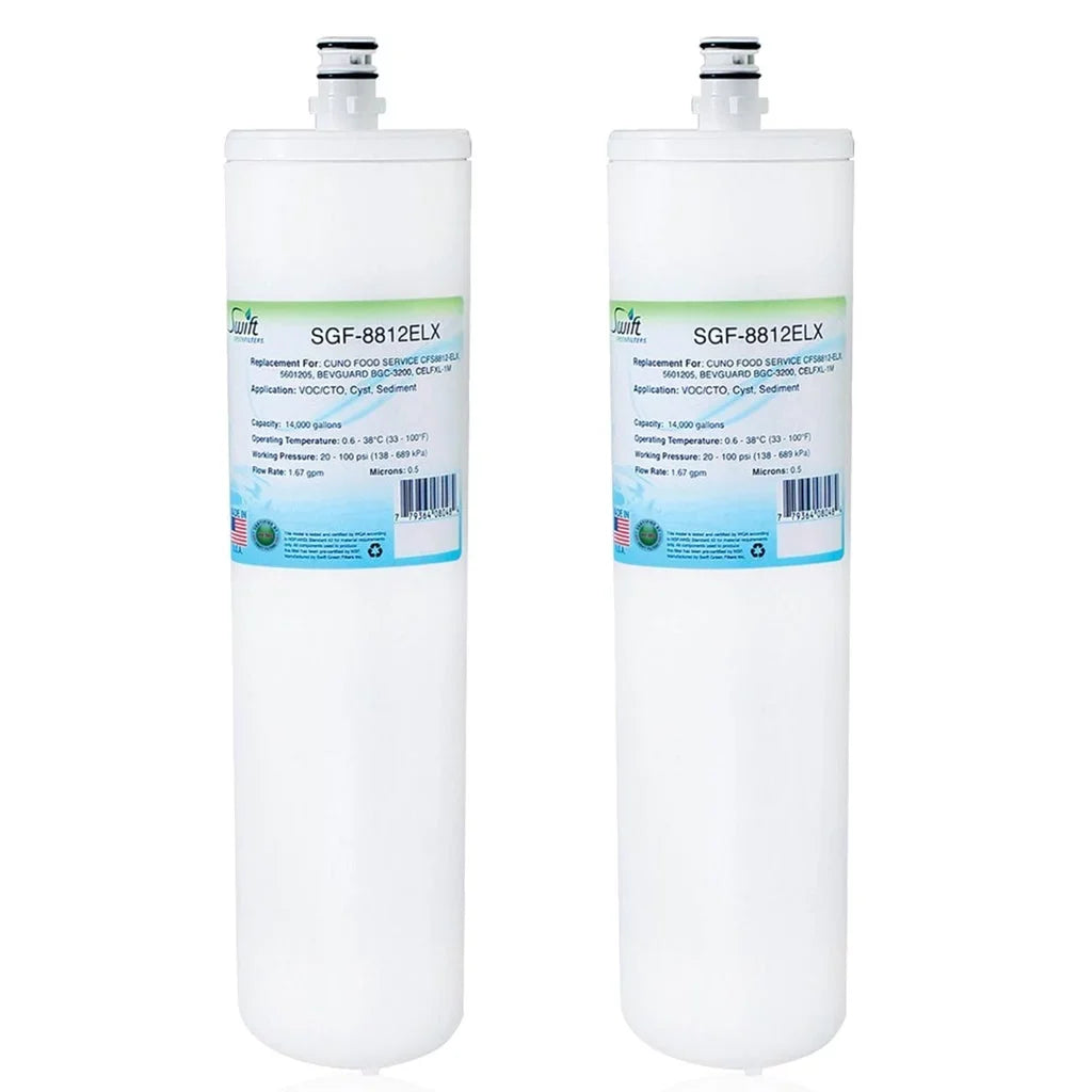 BGC-3200, of CFS8812-ELX, Filters Compatible (Pack SGF-8812ELX USA , 2) Made Commercial BEVGUARD Swift 5601205, Filter for in Green Water CELFXL-1M